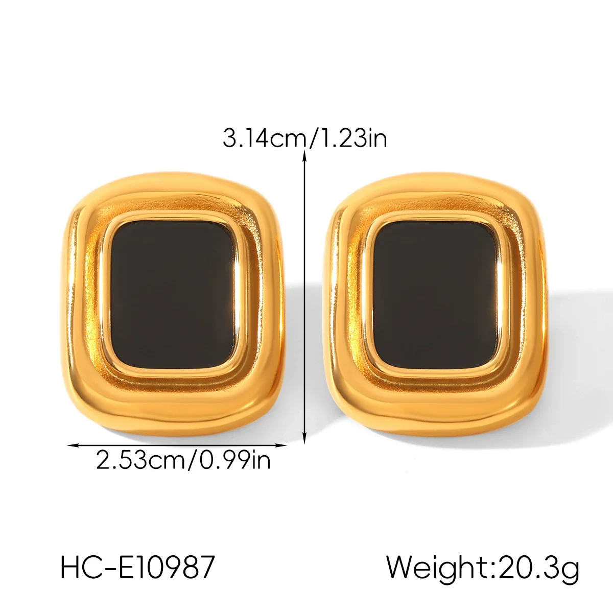 Wholesale Women's Geometric Stainless Steel Electroplated Stud Earrings Vintage Luxury Jewelry - Image 23