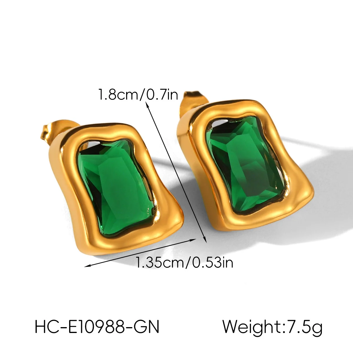 Wholesale Women's Geometric Stainless Steel Electroplated Stud Earrings Vintage Luxury Jewelry - Image 25