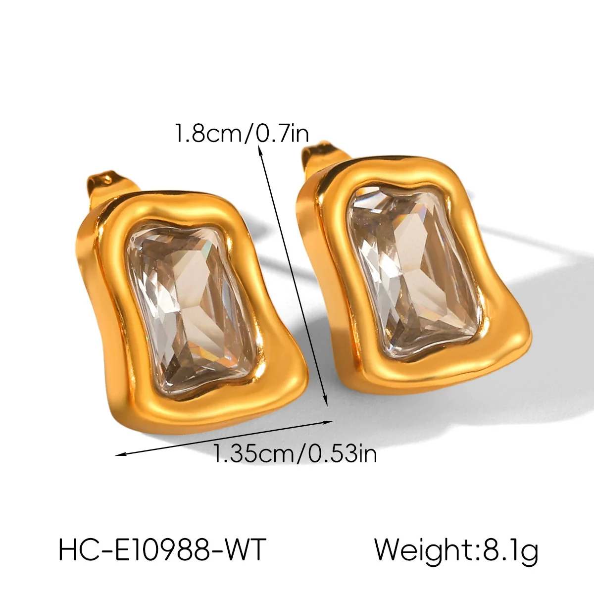 Wholesale Women's Geometric Stainless Steel Electroplated Stud Earrings Vintage Luxury Jewelry - Image 26