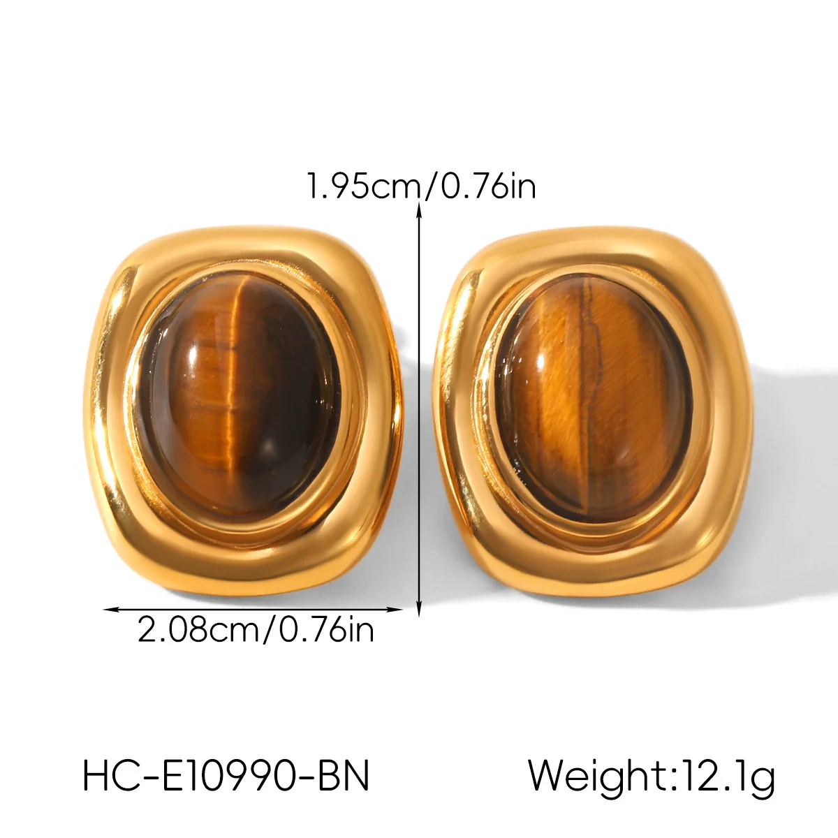 Wholesale Women's Geometric Stainless Steel Electroplated Stud Earrings Vintage Luxury Jewelry - Image 29