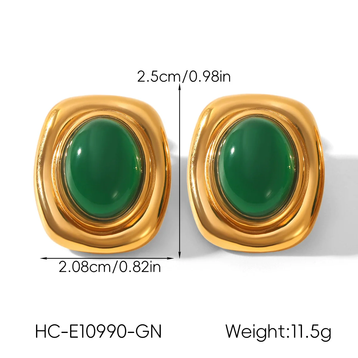 Wholesale Women's Geometric Stainless Steel Electroplated Stud Earrings Vintage Luxury Jewelry - Image 30