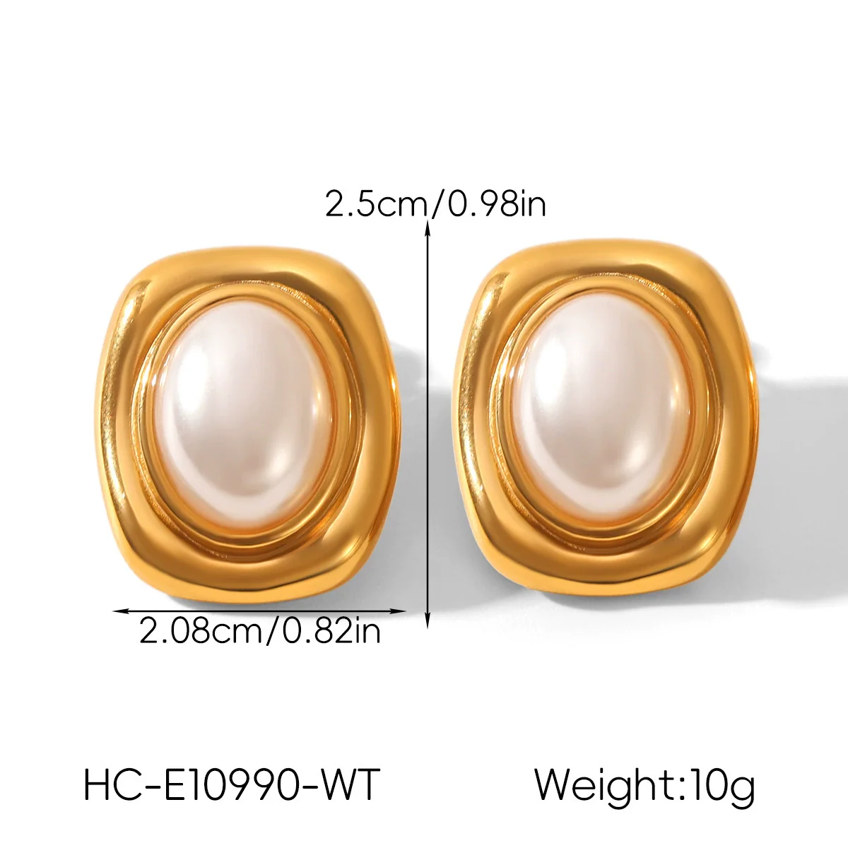 Wholesale Women's Geometric Stainless Steel Electroplated Stud Earrings Vintage Luxury Jewelry - Image 31