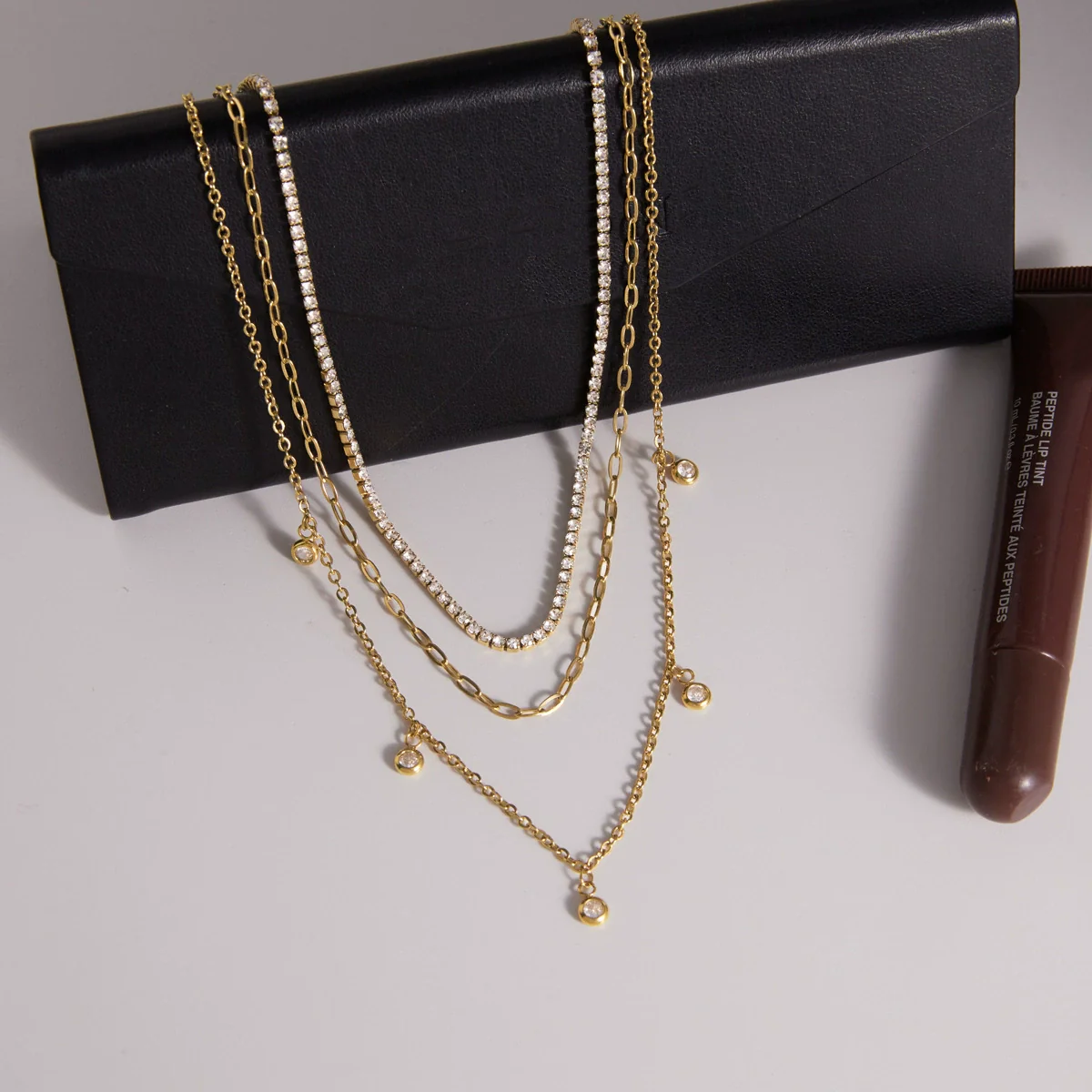 Wholesale Women's Geometric Stainless Steel Necklace With Pvd Furnace Vacuum Real Gold Plating - Image 4