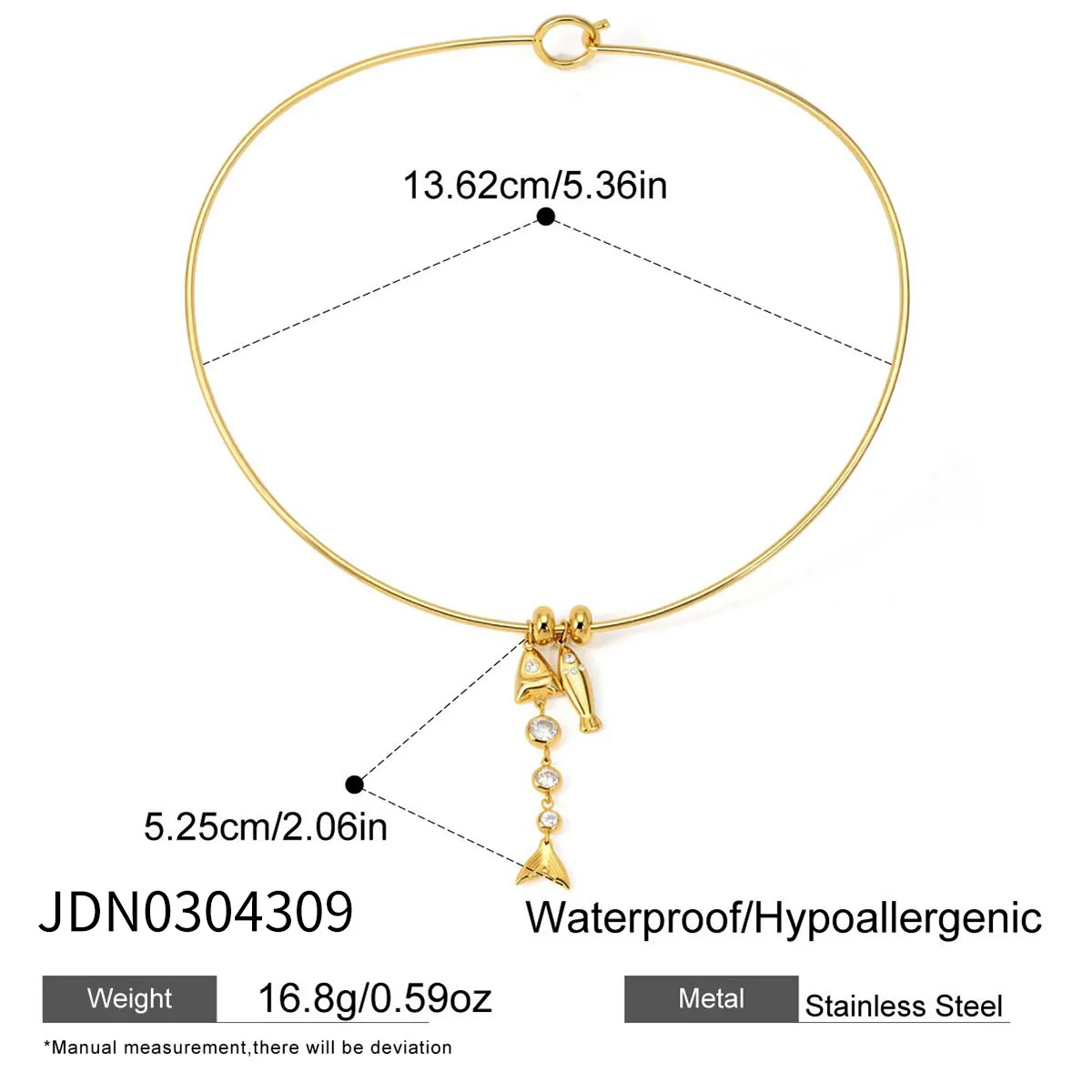 Wholesale Women's Geometric Stainless Steel Necklace With Pvd Furnace Vacuum Real Gold Plating - Image 6