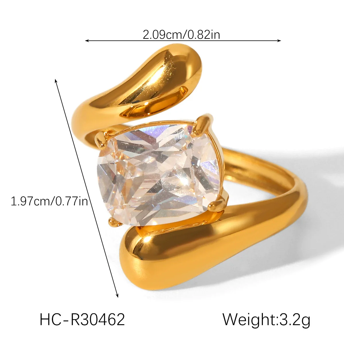 Wholesale Women's Geometric Stainless Steel Ring Set With Zirconia - Image 13