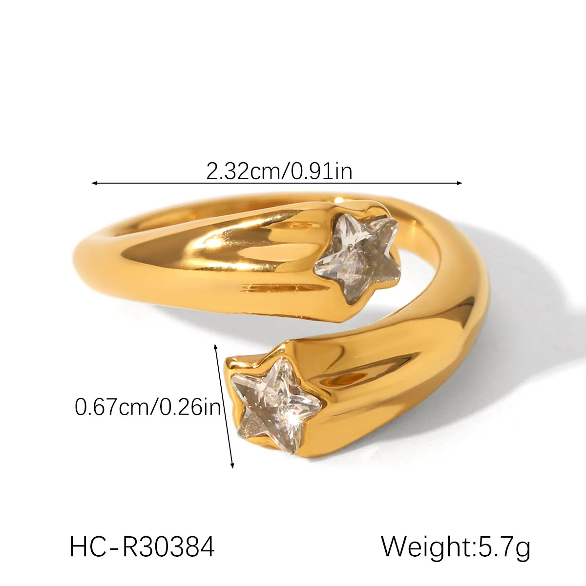 Wholesale Women's Geometric Stainless Steel Ring Set With Zirconia - Image 19