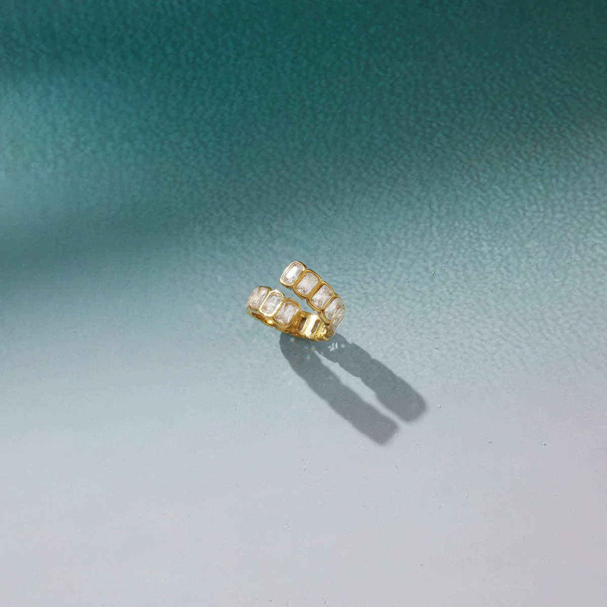 Wholesale Women's Geometric Stainless Steel Ring With Pvd Furnace Vacuum Real Gold Plating - Image 4