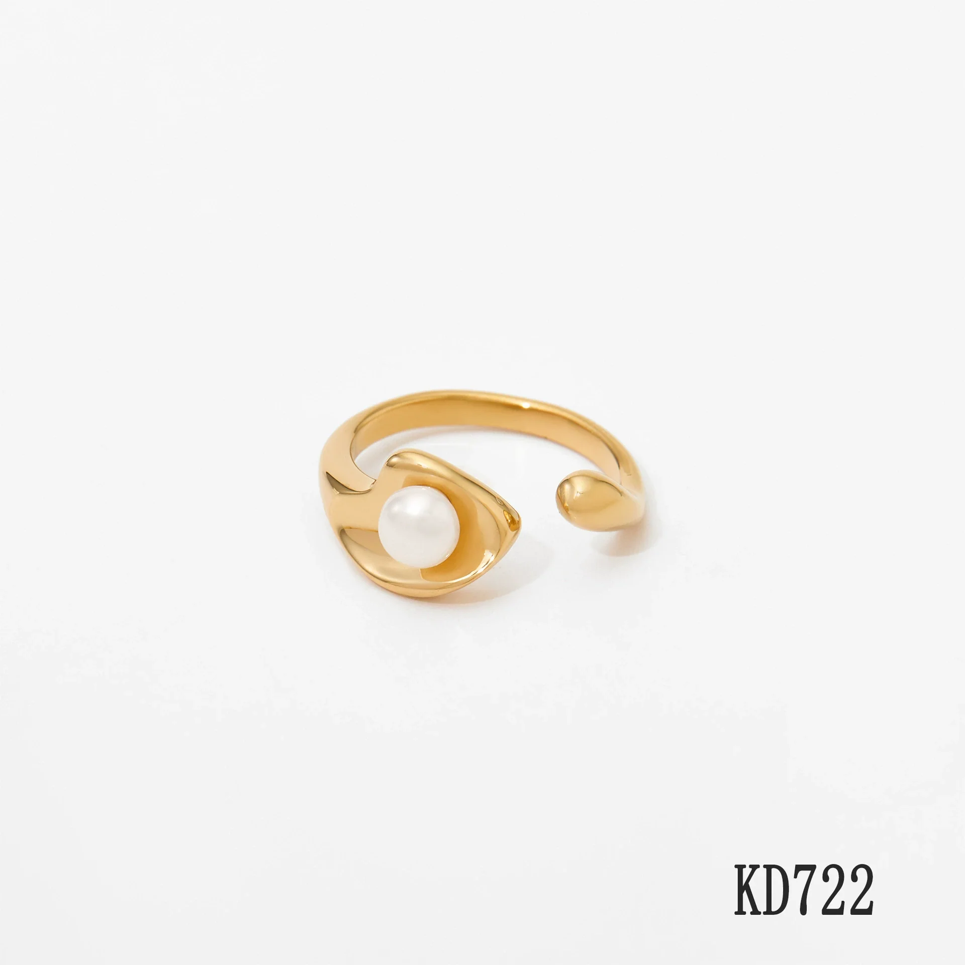 Wholesale Women's Geometric Stainless Steel Ring With Pvd Furnace Vacuum Real Gold Plating Light Luxury Minimalist Style - Image 6