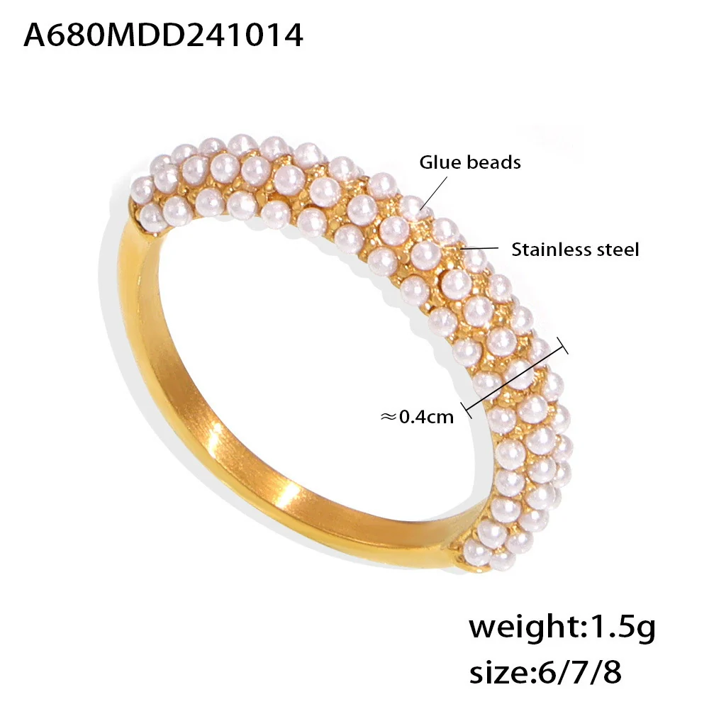 Wholesale Women's Geometric Stainless Steel Zircon Electroplated Ferris Wheel Ring Jewelry - Image 8