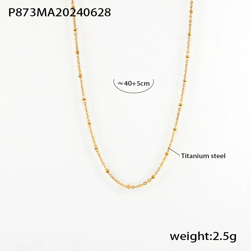 Wholesale Women's Geometric Titanium Steel Inlaid Tiger's Eye Stone Pendant Necklace With 18K Gold Plated Electroplating And Twist Chain - Image 7