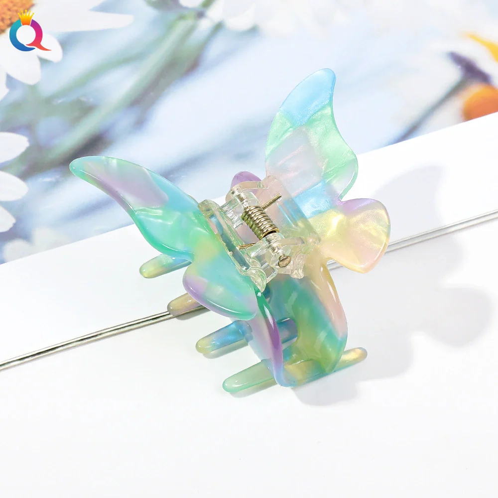 Wholesale Women's Hair Accessories Acetic Acid Plate Butterfly Shape Handmade Hair Grab Clip - Image 17