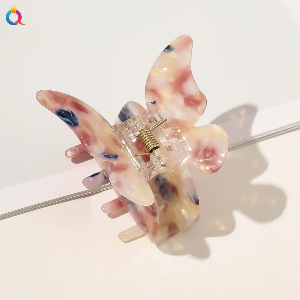 Wholesale Women's Hair Accessories Acetic Acid Plate Butterfly Shape Handmade Hair Grab Clip - Image 9