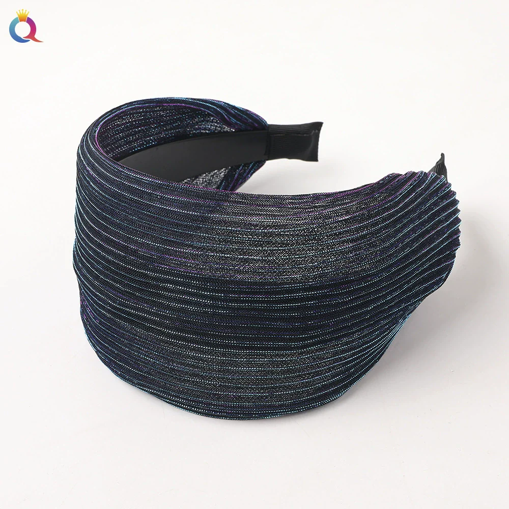 Wholesale Women's Handmade Cloth Widebrimmed Toothed Solid Color Hair Band Hair Accessories - Image 7