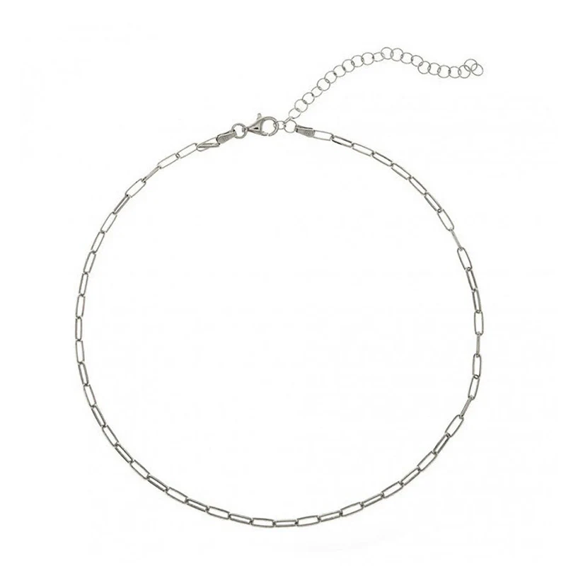 Wholesale Women's Handmade Ins Style Simple Elegant Geometric Ushaped 925 Sterling Silver Snake Bone Chain Necklace With Electroplating - Image 5