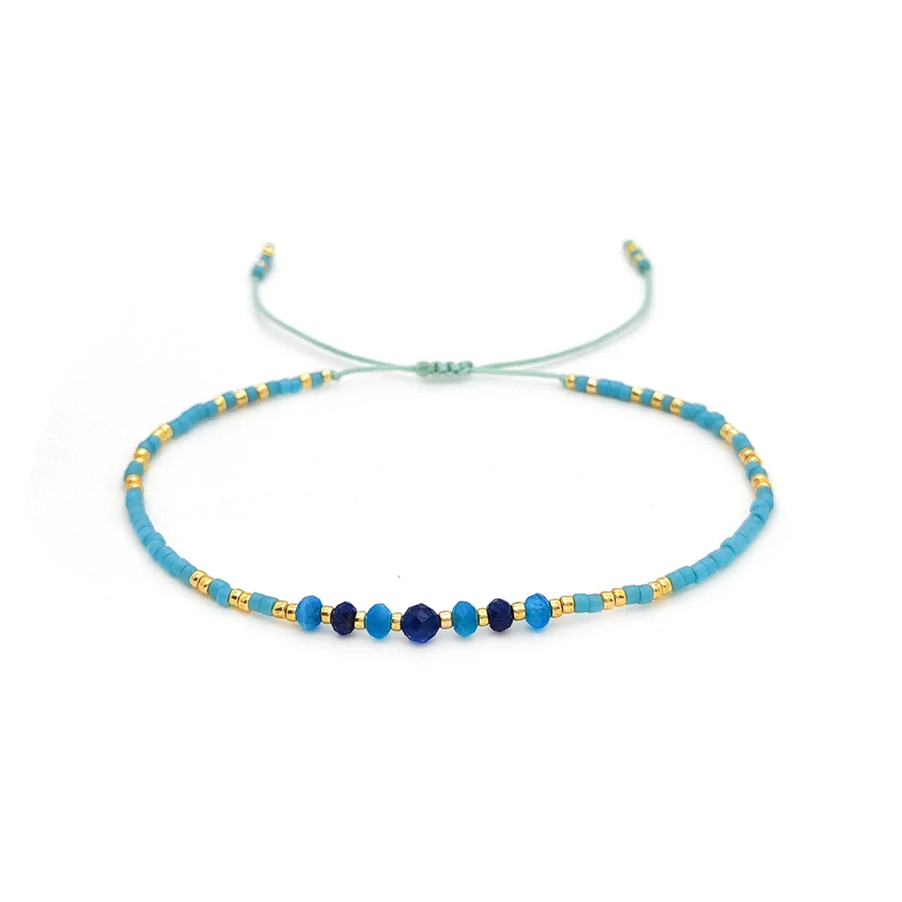 Wholesale Women's Handwoven Bracelet With Cord Natural Freshwater Pearl And Miyuki Rice Beads Geometric Style - Image 3