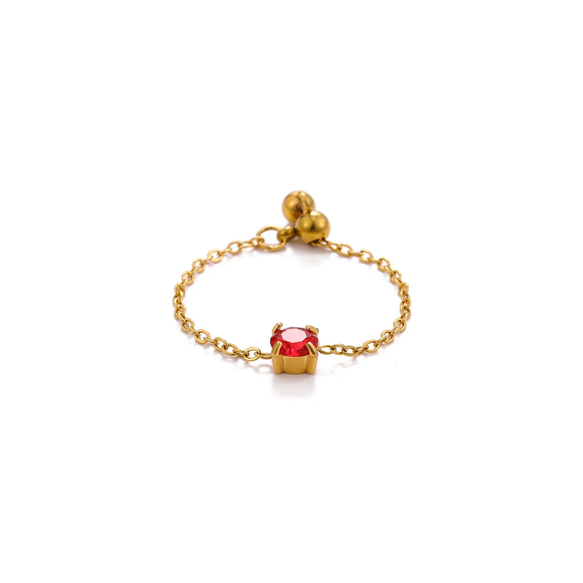 Wholesale Women's Heart Shape Geometric Stainless Steel Ring Inlaid With Gold - Image 6