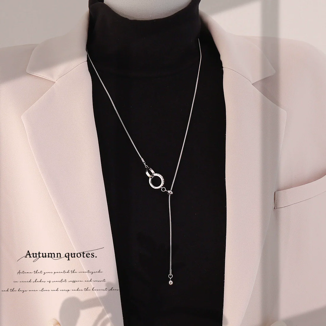 Wholesale Women's Heartshaped Silver Love Pendant Necklace Made Of Highquality Titanium Steel - Image 4