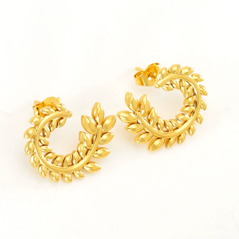 Wholesale Women's Highend Niche Design 316L Stainless Steel Flower Earrings With Electroplating - Image 5