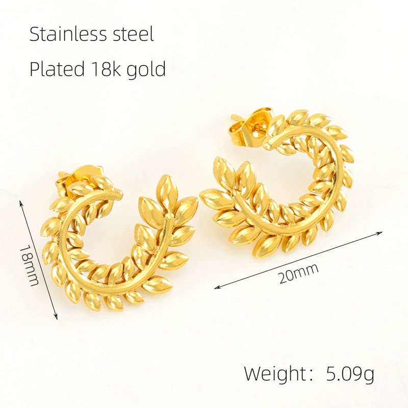Wholesale Women's Highend Niche Design 316L Stainless Steel Flower Earrings With Electroplating - Image 6