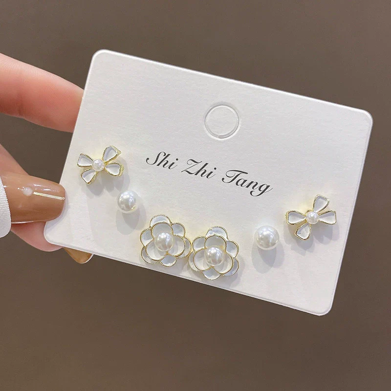 Wholesale Women's Highend Niche Simple Geometric Heart Bow Drop Shape Copper 925 Silver Needle Zircon Pearl Earrings Jewelry - Image 22