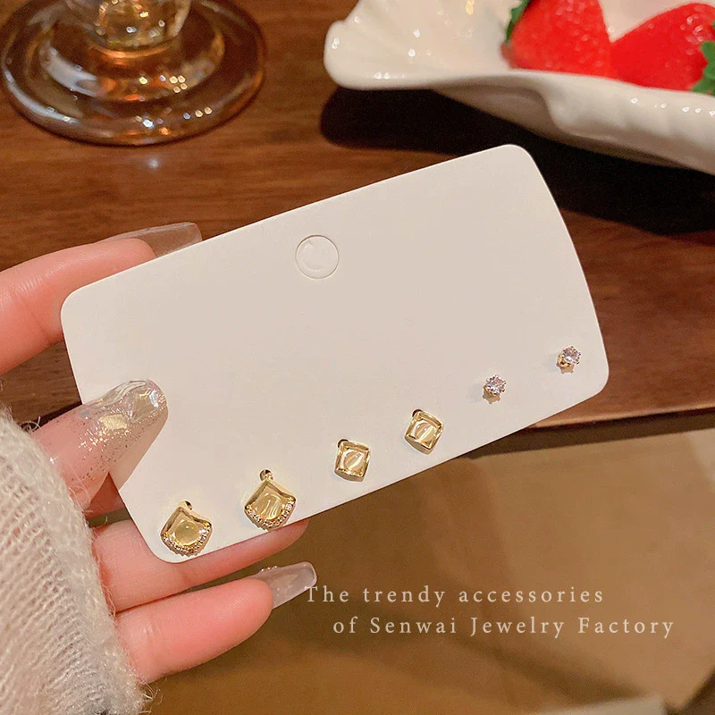 Wholesale Women's Highend Niche Simple Geometric Heart Bow Drop Shape Copper 925 Silver Needle Zircon Pearl Earrings Jewelry - Image 37
