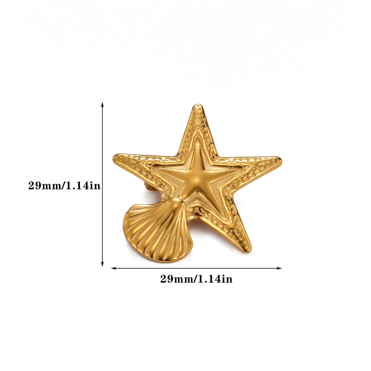 Wholesale Women's Highend Retro Elegant Bow Tie Starfish Stainless Steel Brooch Inlaid With Gold Accessories - Image 8