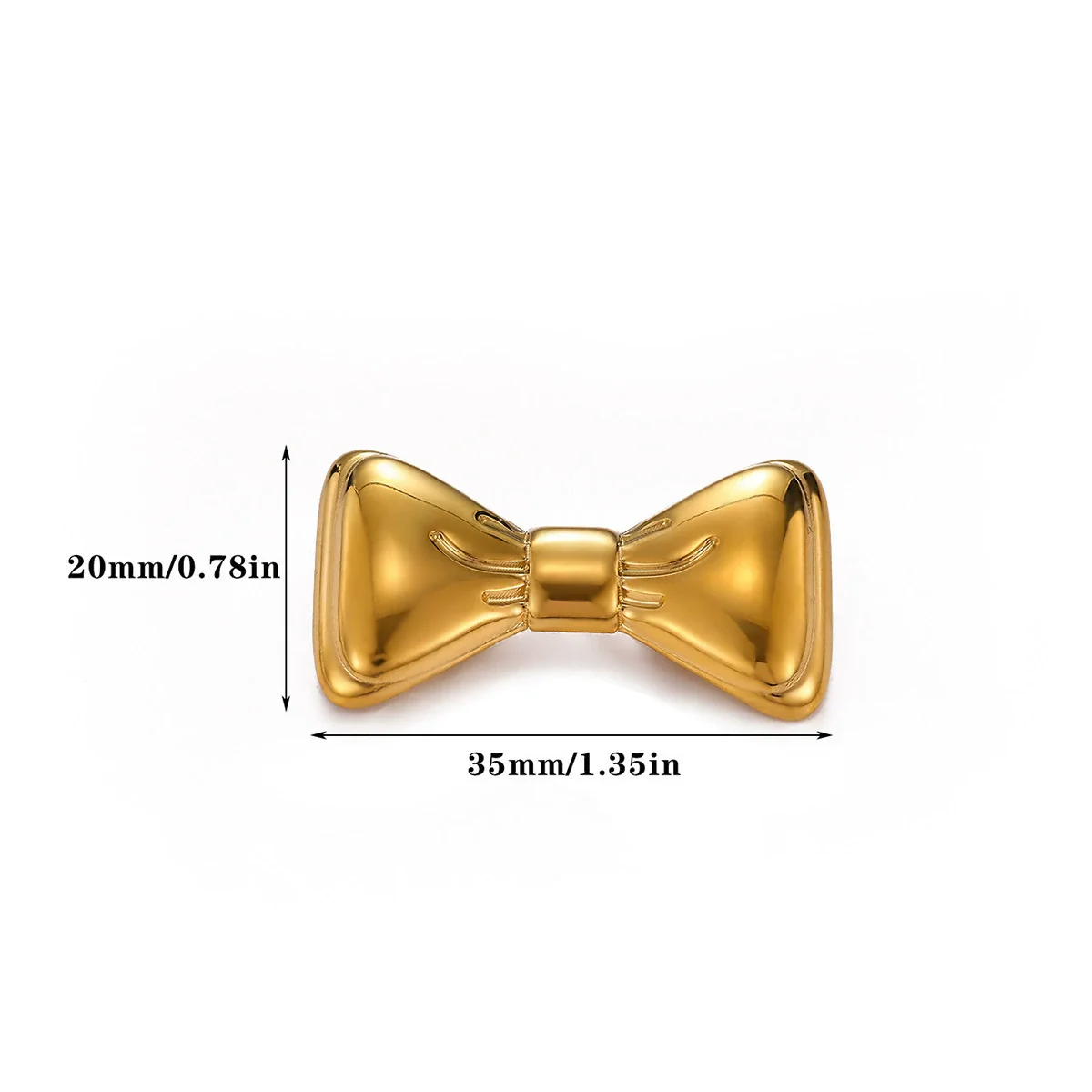Wholesale Women's Highend Retro Elegant Bow Tie Starfish Stainless Steel Brooch Inlaid With Gold Accessories - Image 9