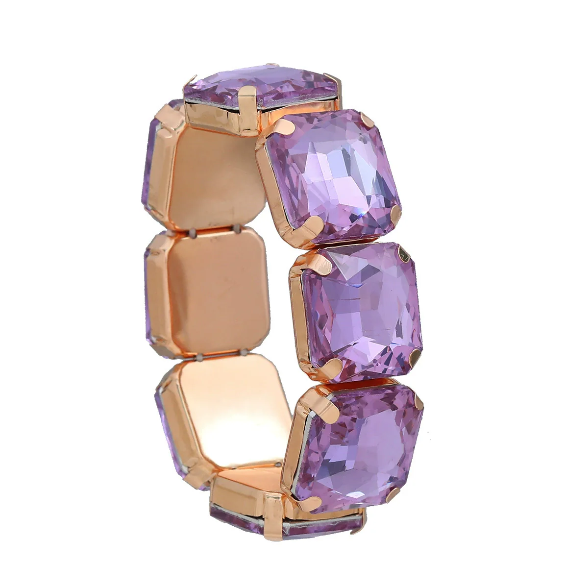 Wholesale Women's Hiphop Alloy Bracelet With Geometric Design And Diamond Accents - Image 10