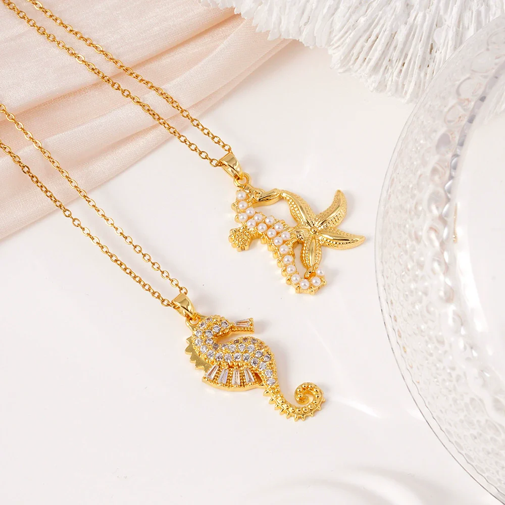 Wholesale Women's Hiphop Animal Zodiac Inlaid Colorful Zircon Copper O Chain Pendant Necklace Electroplated Mixed Gemstone Setting - Image 3