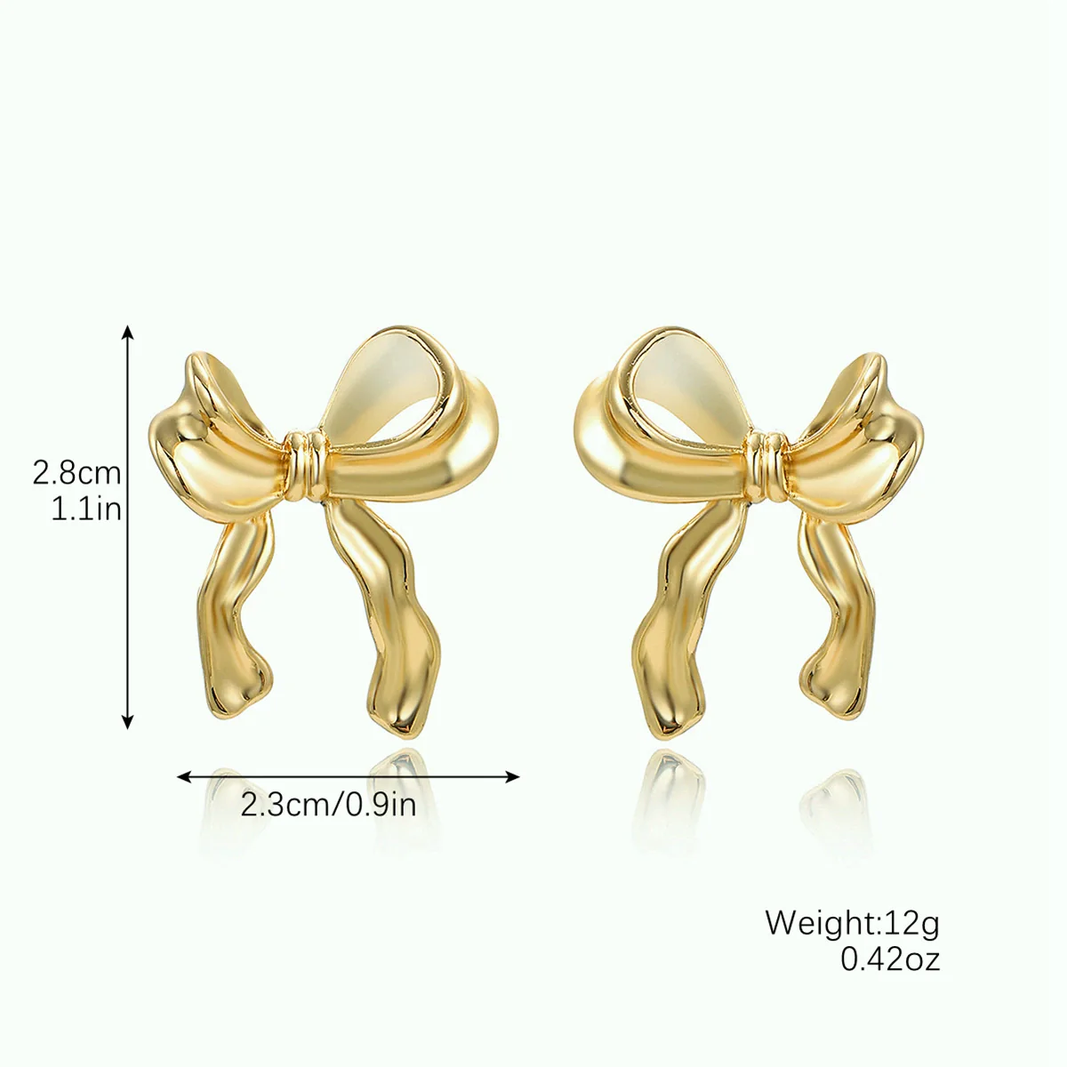 Wholesale Women's Imitation Pearl Beaded Bow Earrings Simple Style - Image 12