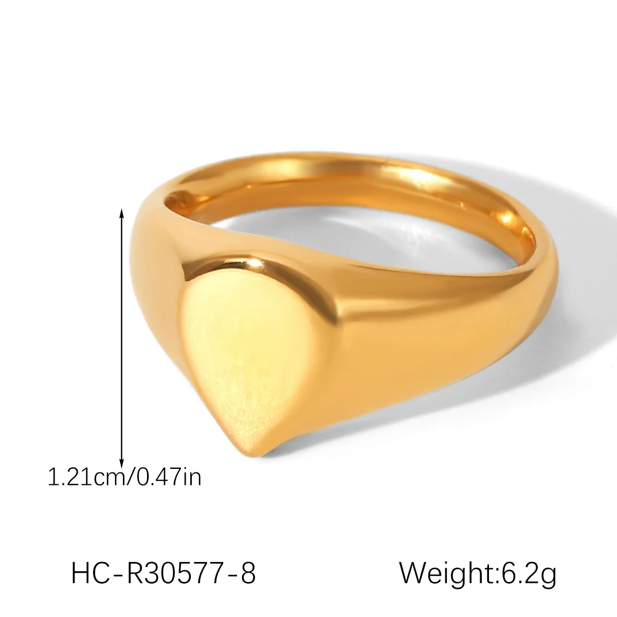 Wholesale Women's Ins Style Geometric Heart Shape And Rhombus Stainless Steel Electroplated Ring Jewelry - Image 20