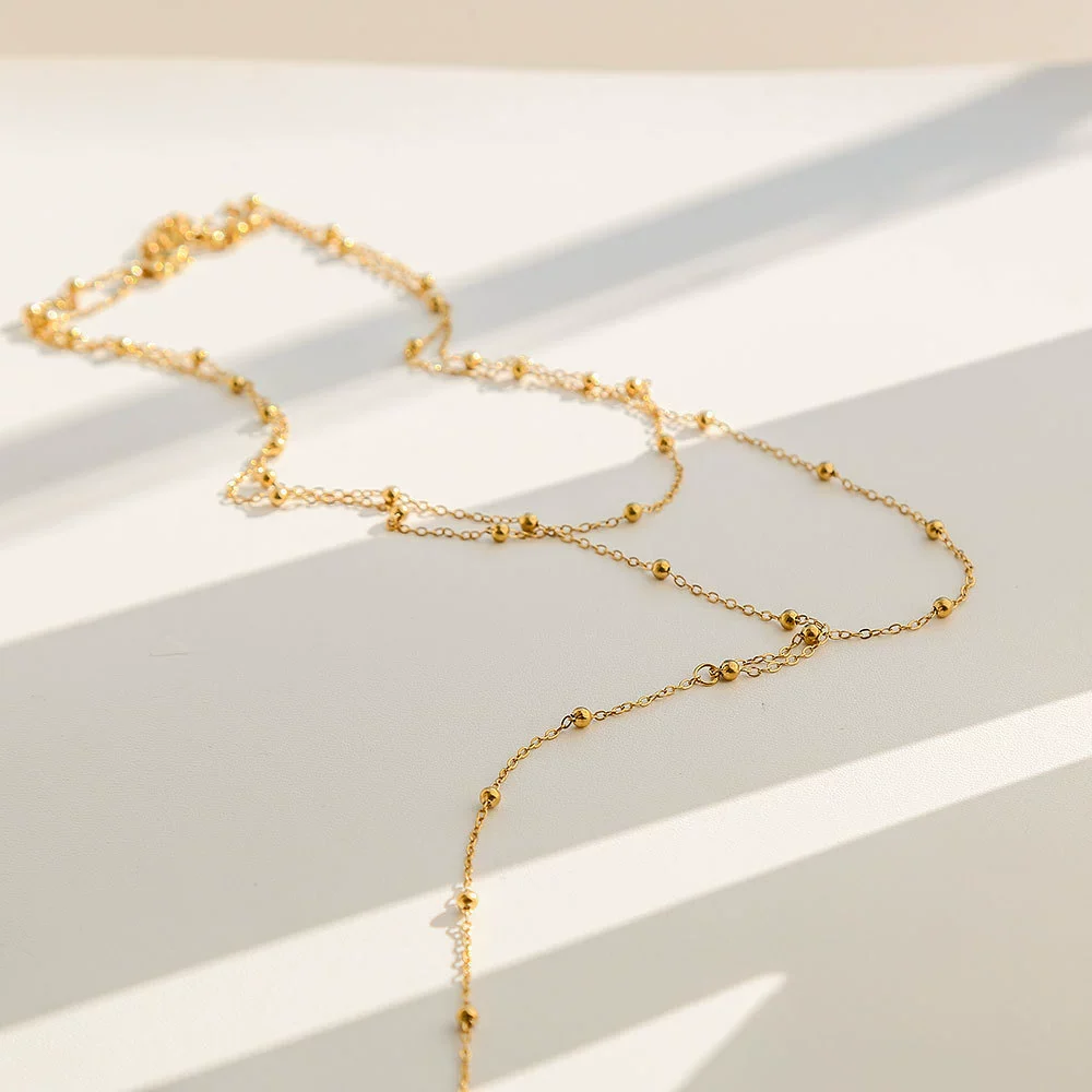 Wholesale Women's Ins Style Geometric Stainless Steel Electroplated Yshaped Necklace - Image 5
