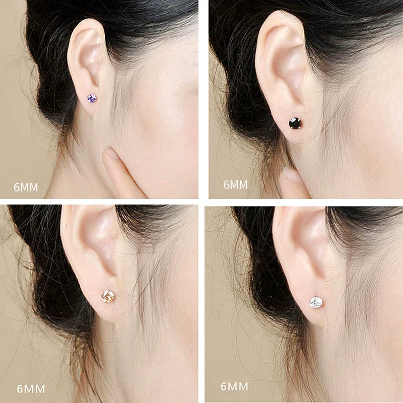 Wholesale Women's Jewelry 925 Sterling Silver Earrings With Geometric Zircon Design - Image 2