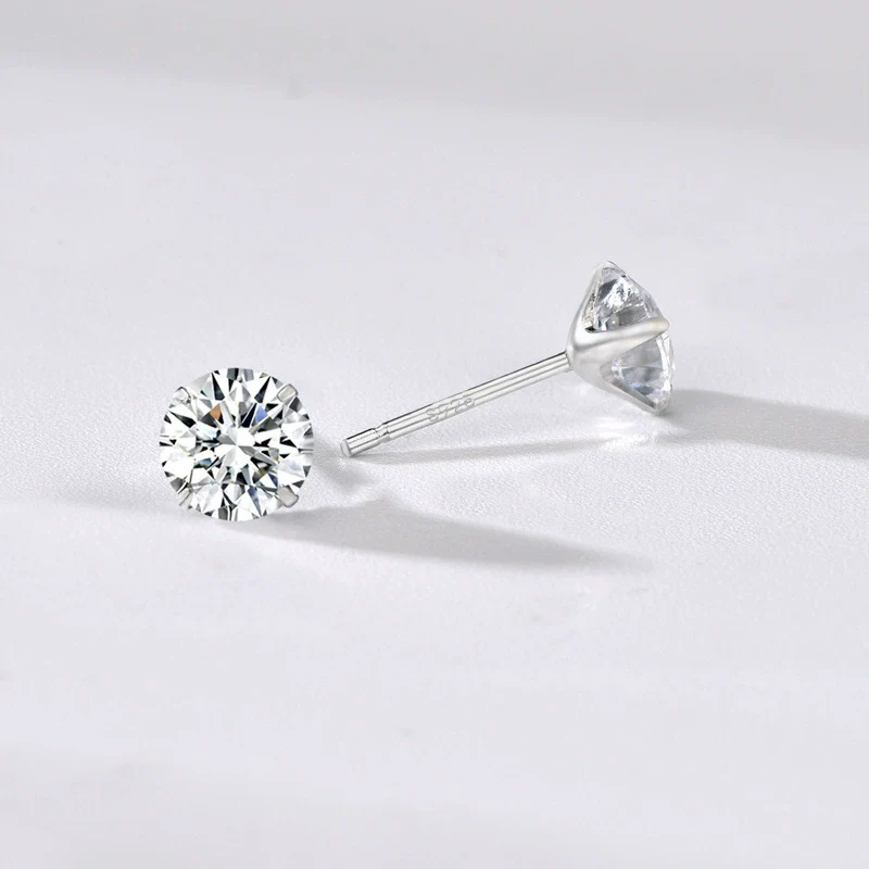 Wholesale Women's Jewelry 925 Sterling Silver Earrings With Geometric Zircon Design - Image 8