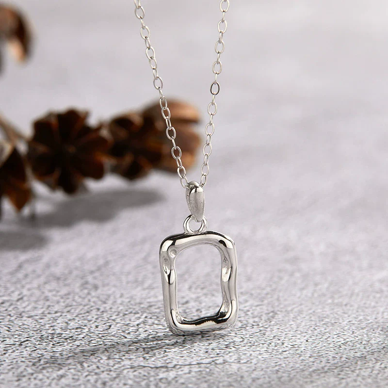 Wholesale Women's Jewelry 925 Sterling Silver Geometric Art Box Pendant Set With Gems Malachite Lapis Gold Tiger Eye Necklace Light Luxury Retro Style - Image 15