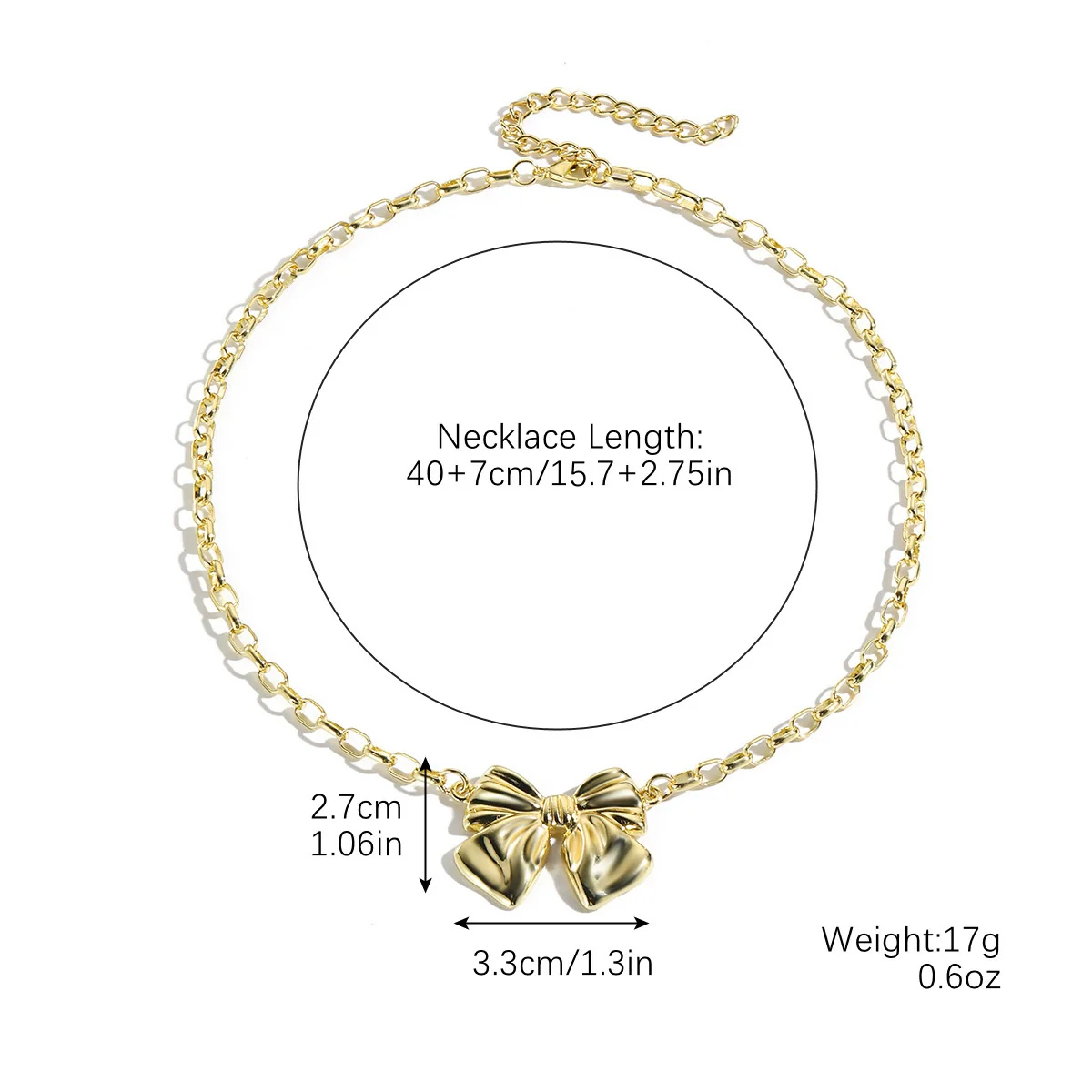 Wholesale Women's Jewelry Alloy Imitation Pearl Bow Geometric Necklace With Electroplating - Image 8
