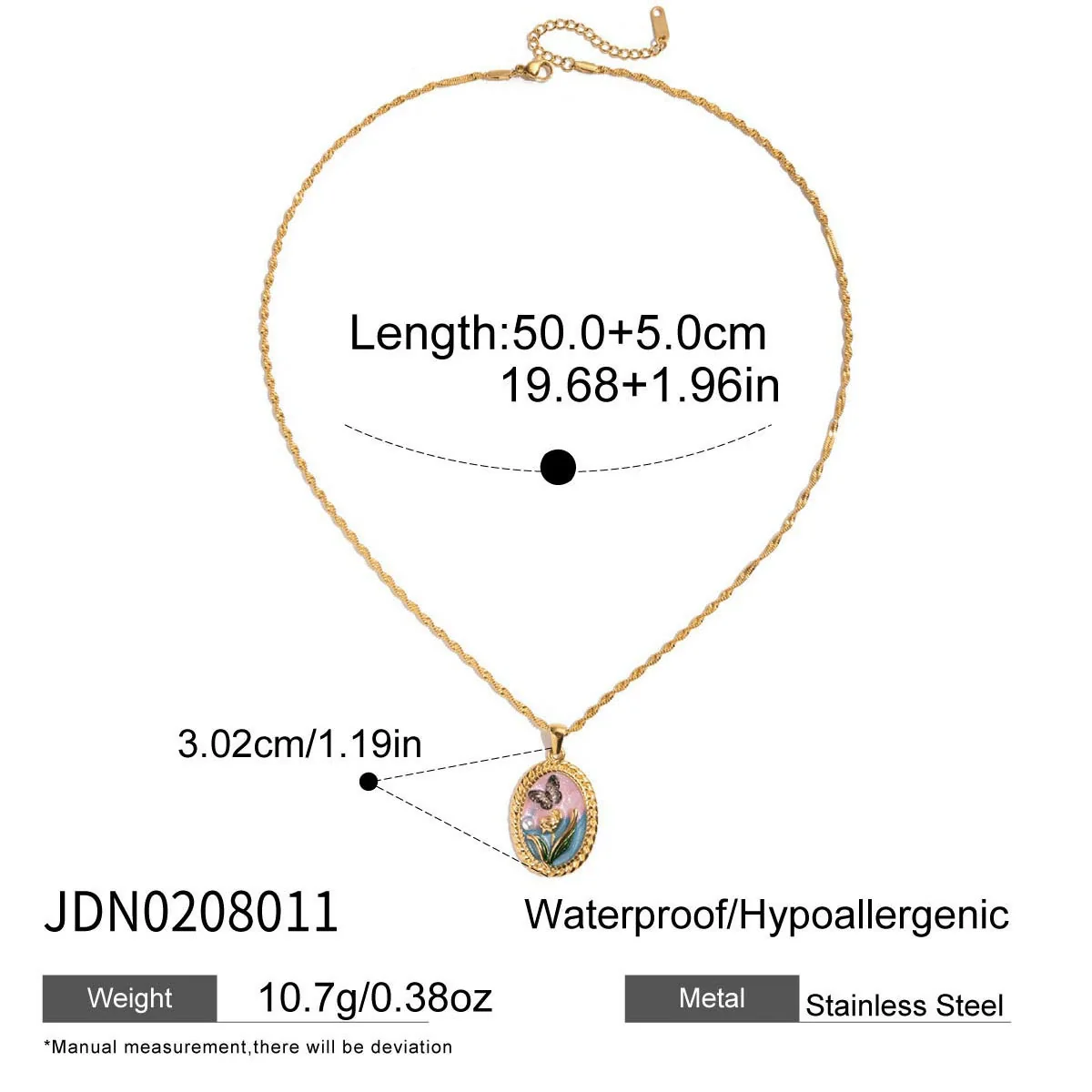 Wholesale Women's Jewelry Ancient Style Geometric And Floral Stainless Steel Electroplated Pendant Necklace - Image 6
