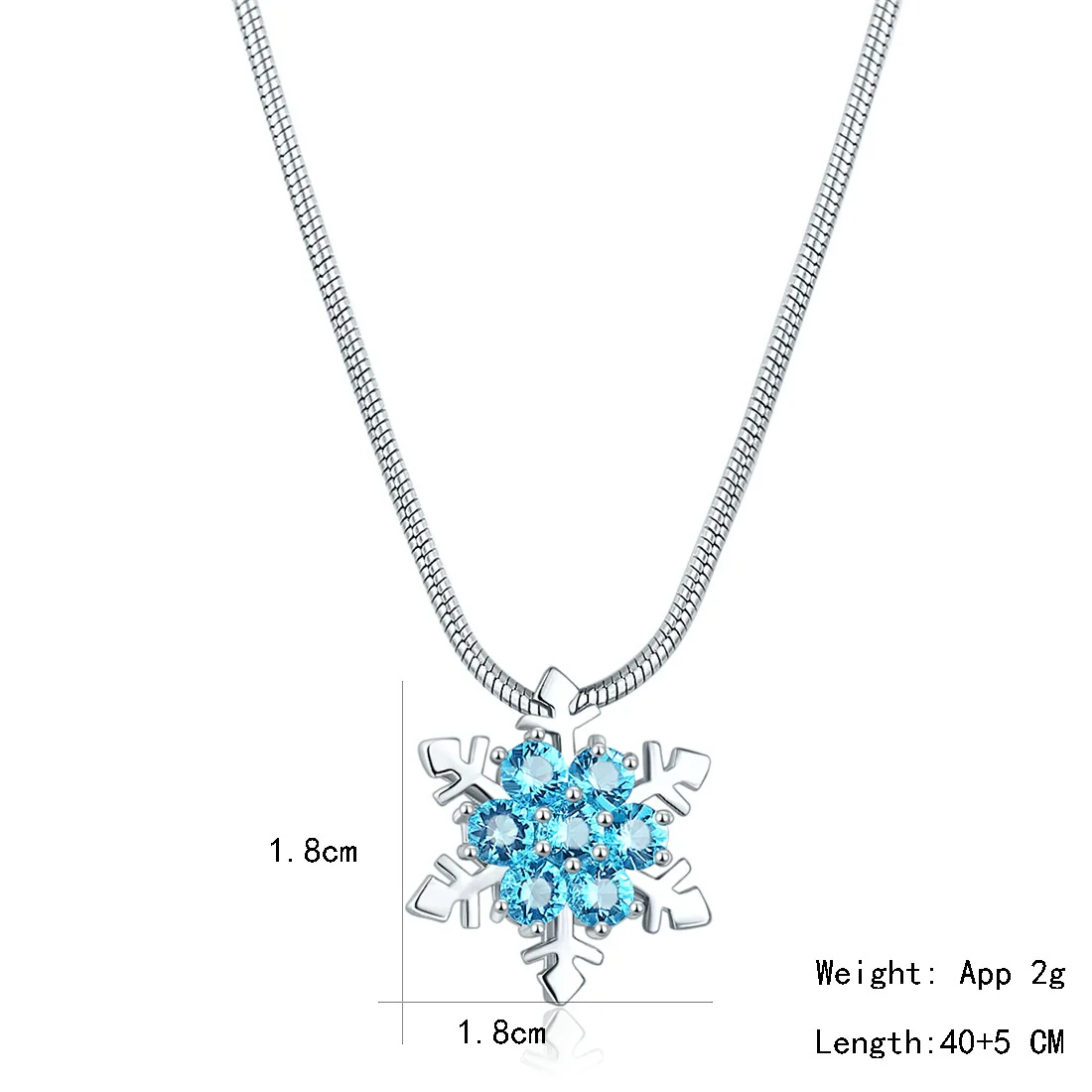 Wholesale Women's Jewelry Creative Snowflake Inlaid Zircon Necklace With Geometric Design And Electroplating Treatment - Image 4