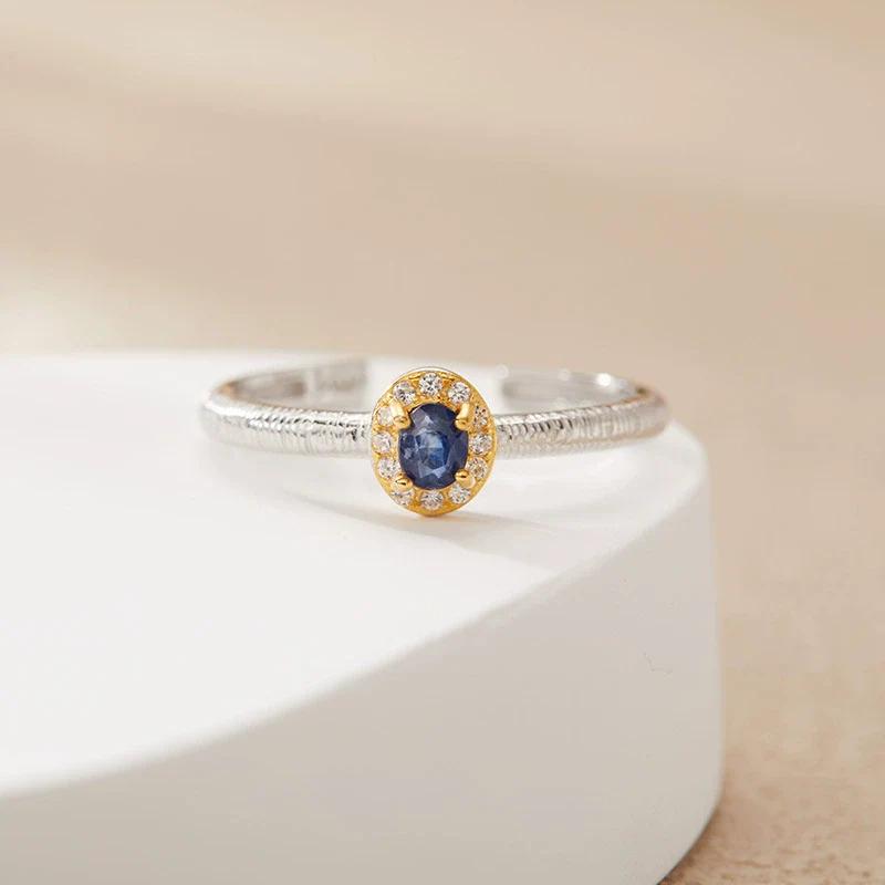 Wholesale Women's Jewelry S925 Sterling Silver Crystal Ring With Crown And Wave Pattern Set With Gemstones - Image 4