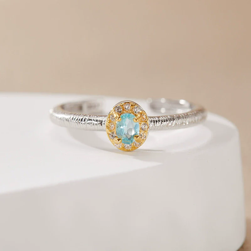 Wholesale Women's Jewelry S925 Sterling Silver Crystal Ring With Crown And Wave Pattern Set With Gemstones - Image 6