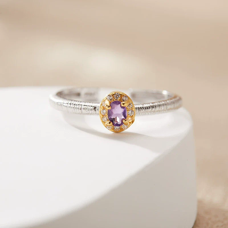Wholesale Women's Jewelry S925 Sterling Silver Crystal Ring With Crown And Wave Pattern Set With Gemstones - Image 8