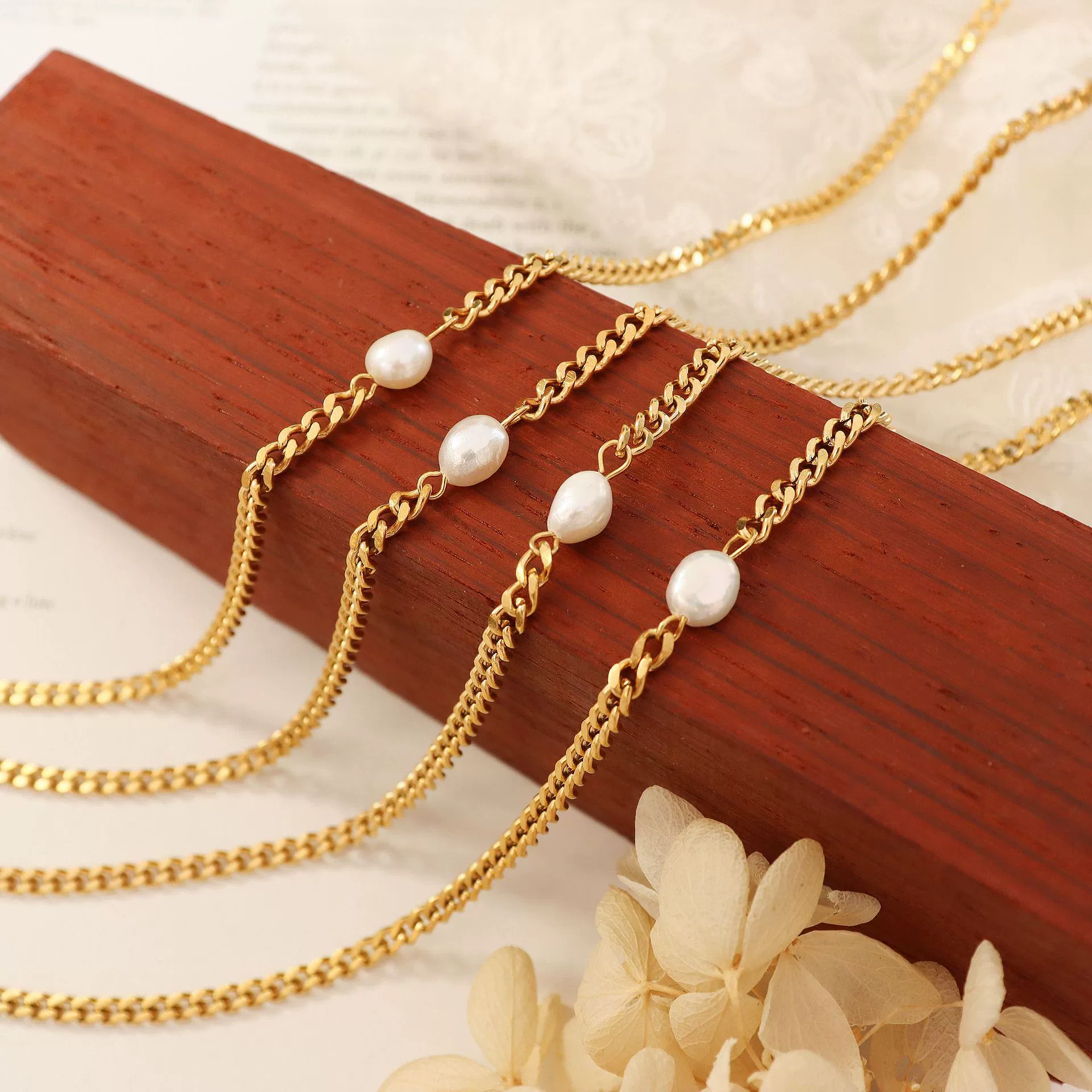 Wholesale Women's Jewelry Set With Ferris Wheel Design Electroplated Titanium Steel And Freshwater Pearl Necklace And Earrings - Image 4