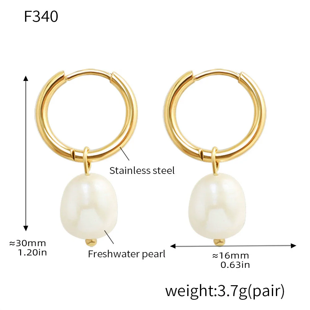 Wholesale Women's Jewelry Set With Ferris Wheel Design Electroplated Titanium Steel And Freshwater Pearl Necklace And Earrings - Image 8
