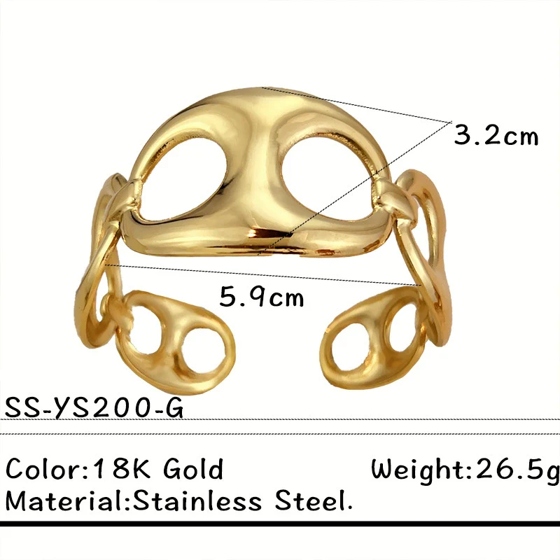 Wholesale Women's Jewelry Vintage Style Animal Pattern Stainless Steel Ring Bracelet Electroplated - Image 12