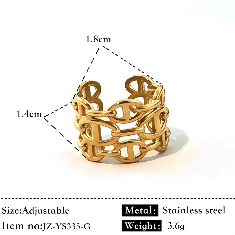 Wholesale Women's Jewelry Vintage Style Animal Pattern Stainless Steel Ring Bracelet Electroplated - Image 8