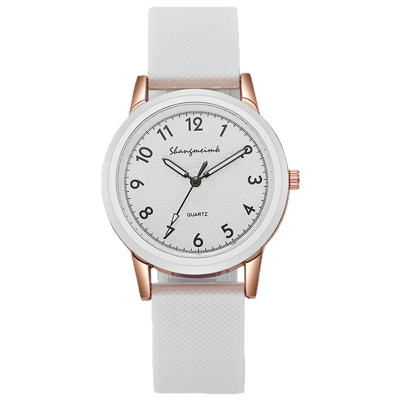 Wholesale Women's Leisure Quartz Watch With Alloy Case And Silicone Strap In Round Shape - Image 5
