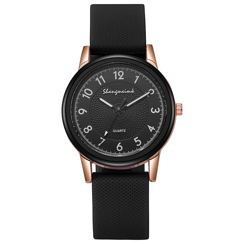 Wholesale Women's Leisure Quartz Watch With Alloy Case And Silicone Strap In Round Shape - Image 6