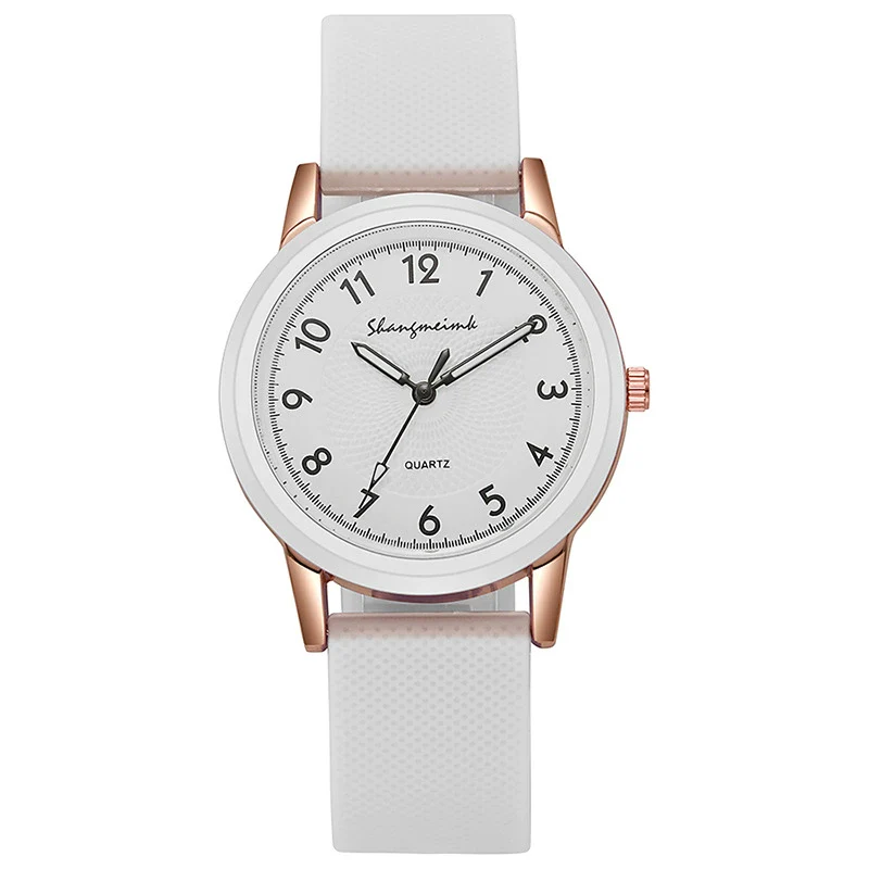 Wholesale Women's Leisure Quartz Watch With Alloy Case And Silicone Strap In Round Shape - Image 7