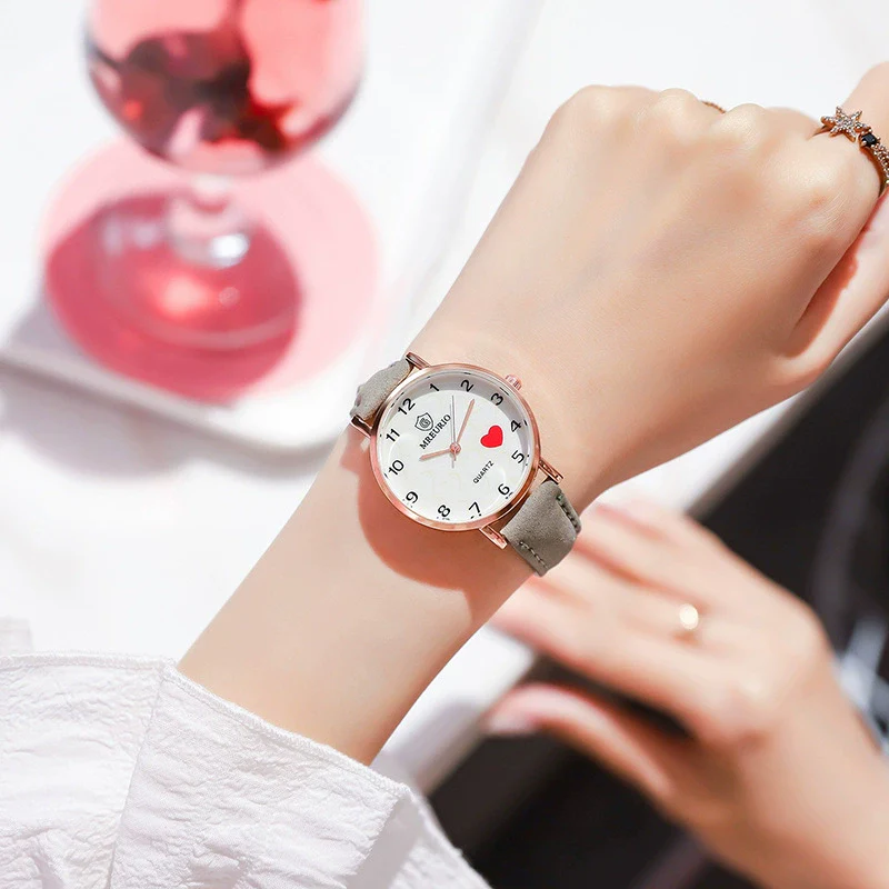 Wholesale Women's Leisure Quartz Watch With Metal Case Imitation Leather Strap And Round Dial - Image 12