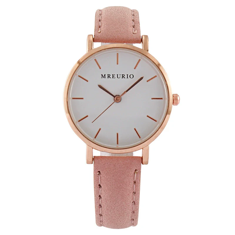 Wholesale Women's Leisure Quartz Watch With Metal Case Imitation Leather Strap And Round Dial - Image 5